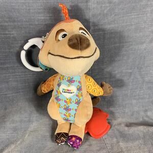 LAMAZE Disney Lion King Clip and Go 9” Timon Baby Toy Stuffed Plush Crinkle Toy